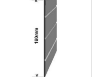 RTV TS törmäyssuoja, korkeus 160 mm, paksuus 3 mm